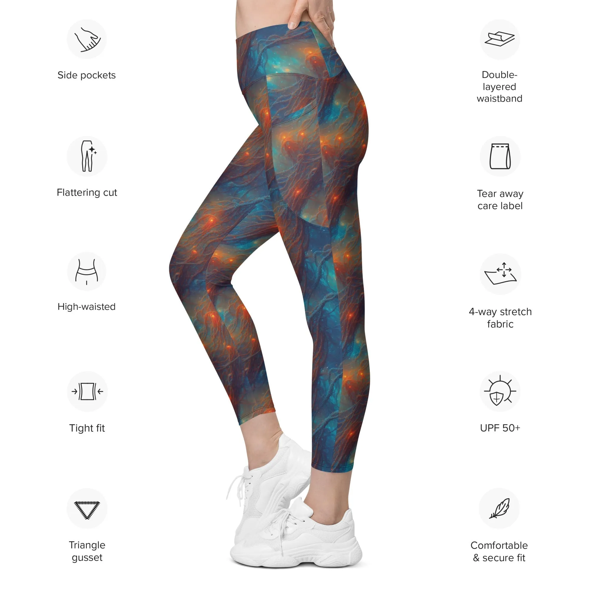 Leggings with Pockets Nebular Nexus