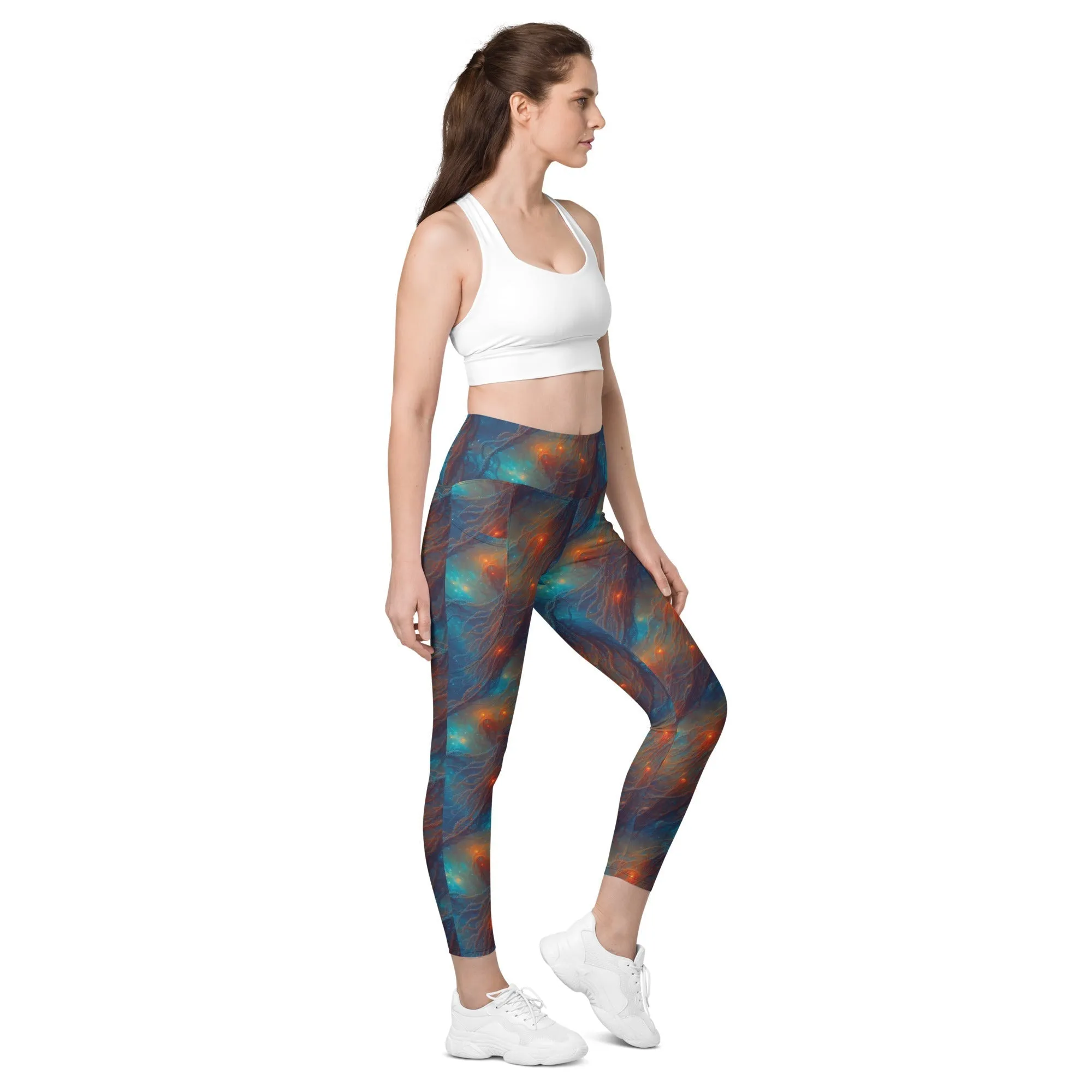 Leggings with Pockets Nebular Nexus