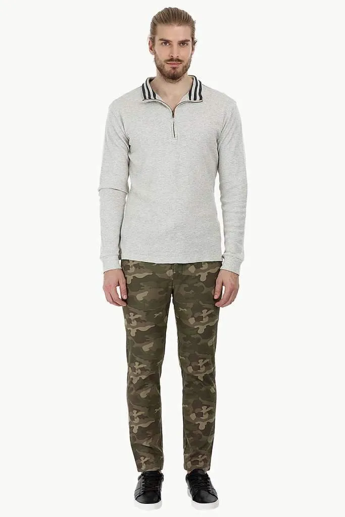 Lightweight Mock Collar Sweatshirt