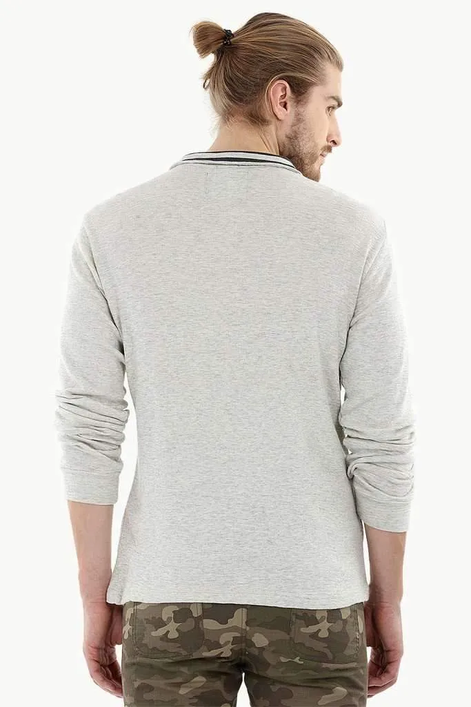 Lightweight Mock Collar Sweatshirt