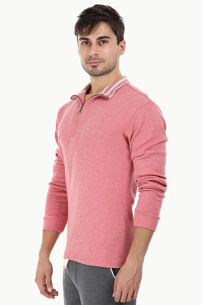 Lightweight Mock Collar Sweatshirt