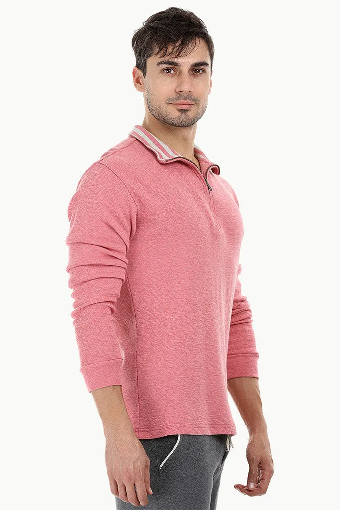 Lightweight Mock Collar Sweatshirt