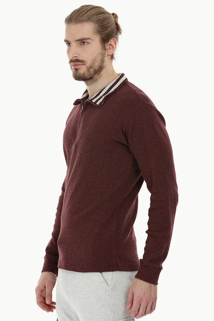 Lightweight Mock Collar Sweatshirt