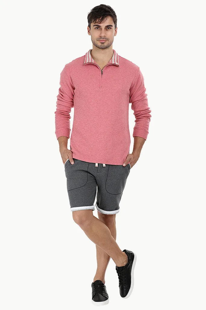 Lightweight Mock Collar Sweatshirt