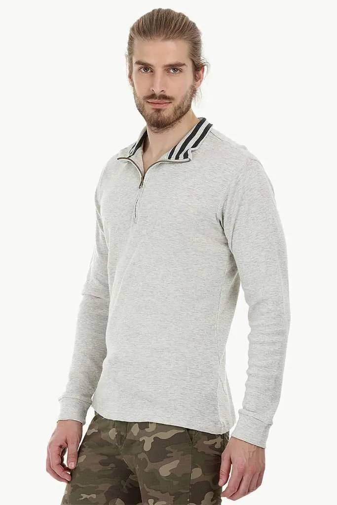 Lightweight Mock Collar Sweatshirt