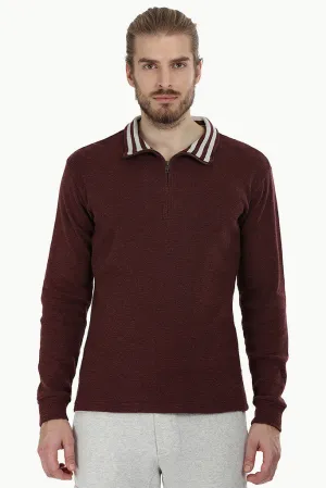 Lightweight Mock Collar Sweatshirt