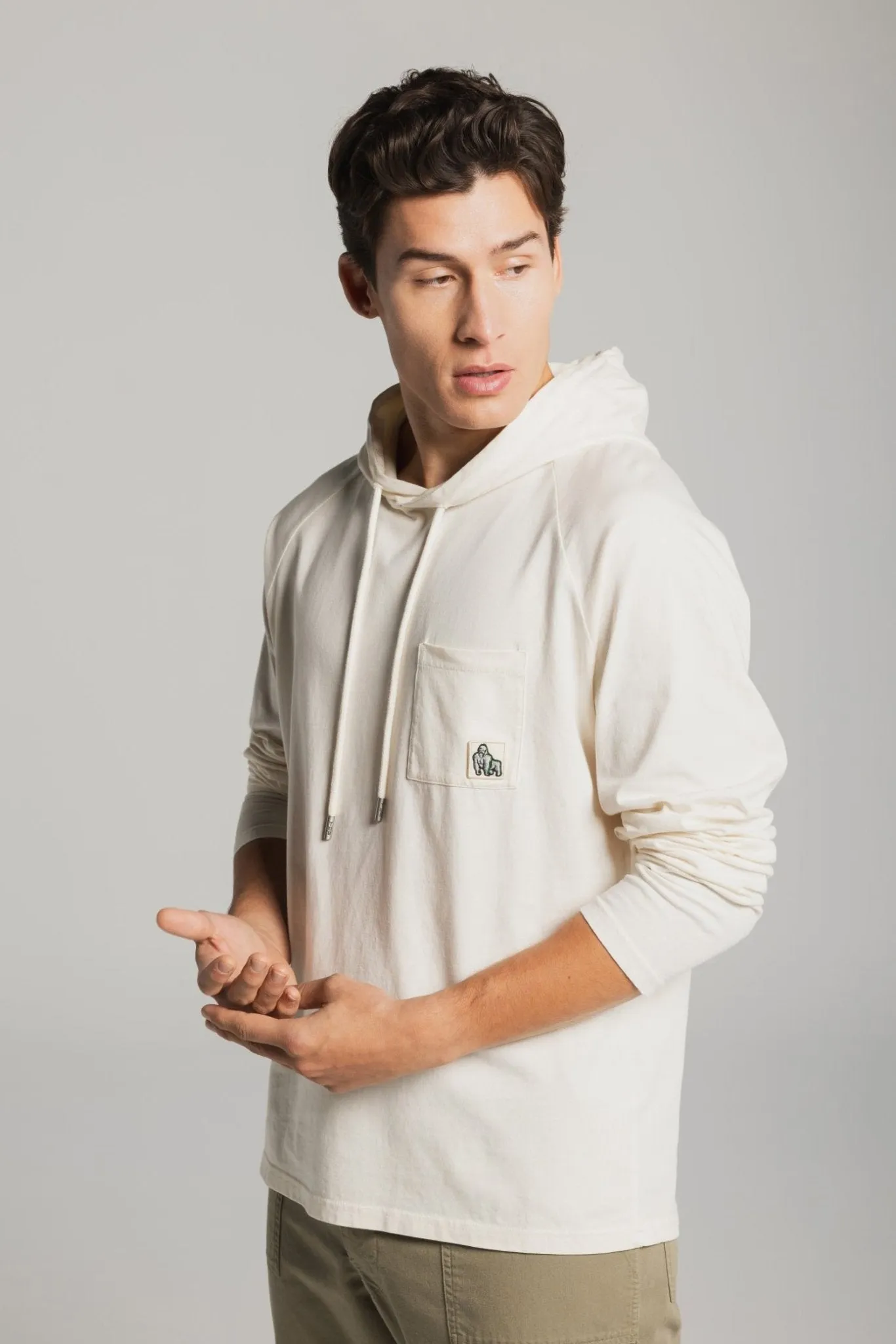LIGHTWEIGHT SUMMER HOODY - DUST WHITE