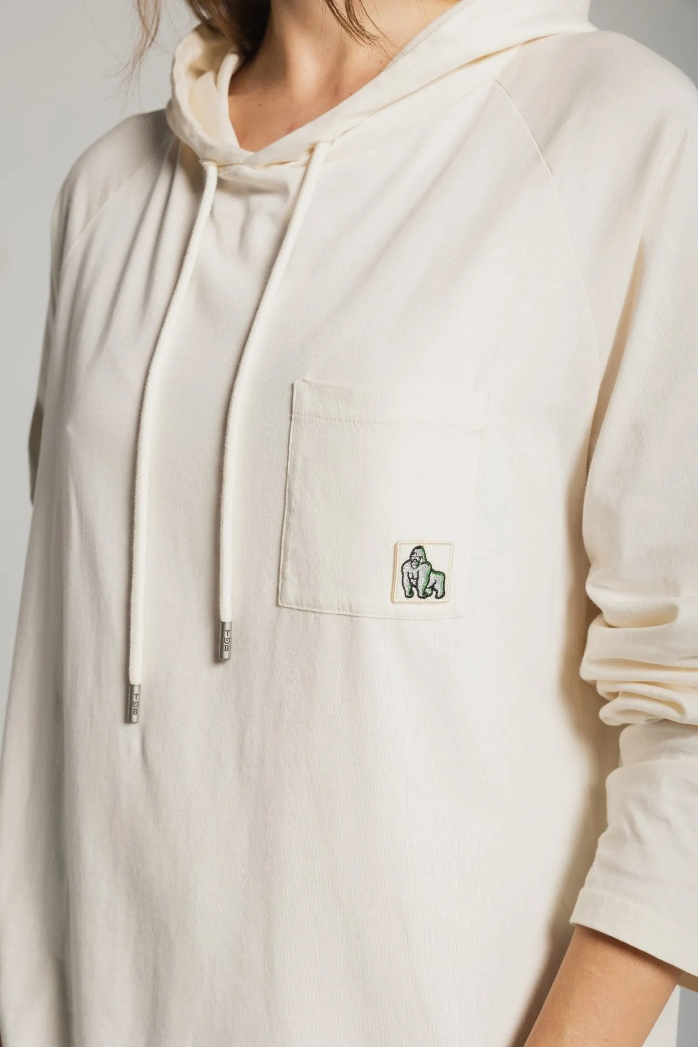 LIGHTWEIGHT SUMMER HOODY - DUST WHITE
