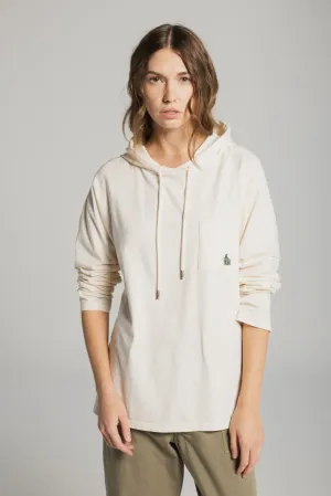 LIGHTWEIGHT SUMMER HOODY - DUST WHITE