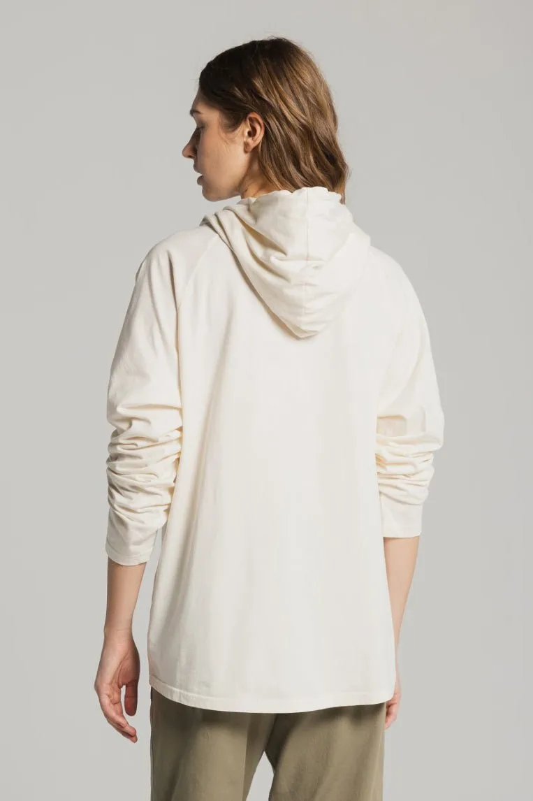 LIGHTWEIGHT SUMMER HOODY - DUST WHITE