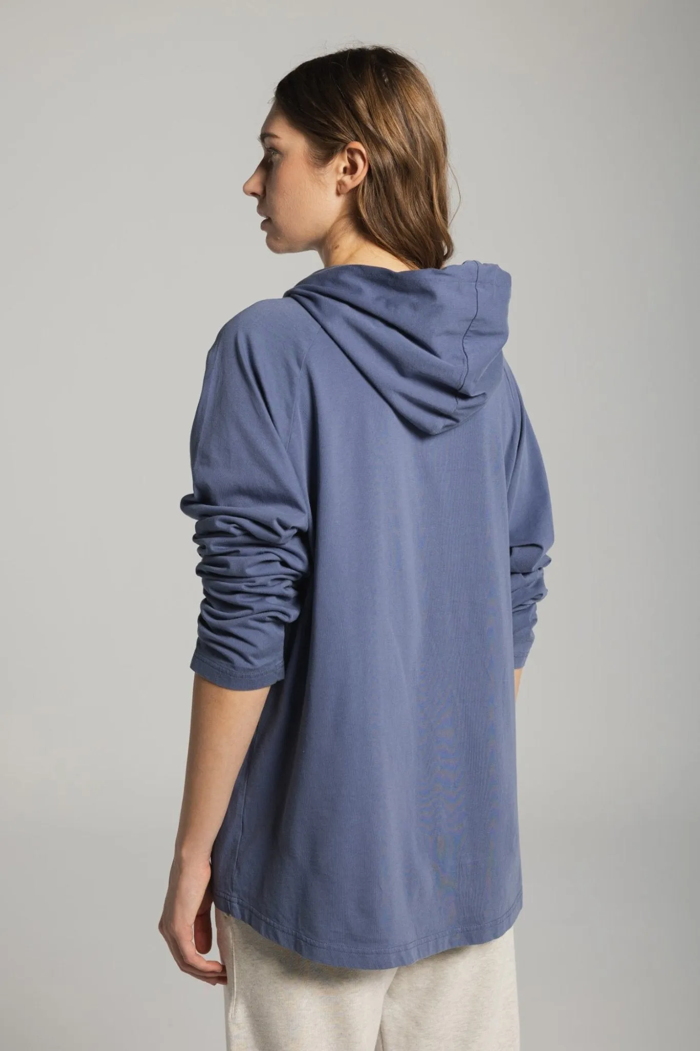 LIGHTWEIGHT SUMMER HOODY - INDIGO