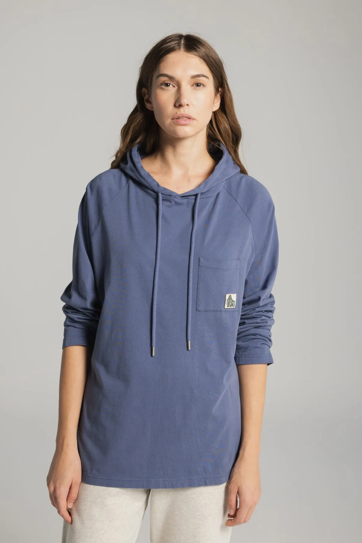 LIGHTWEIGHT SUMMER HOODY - INDIGO