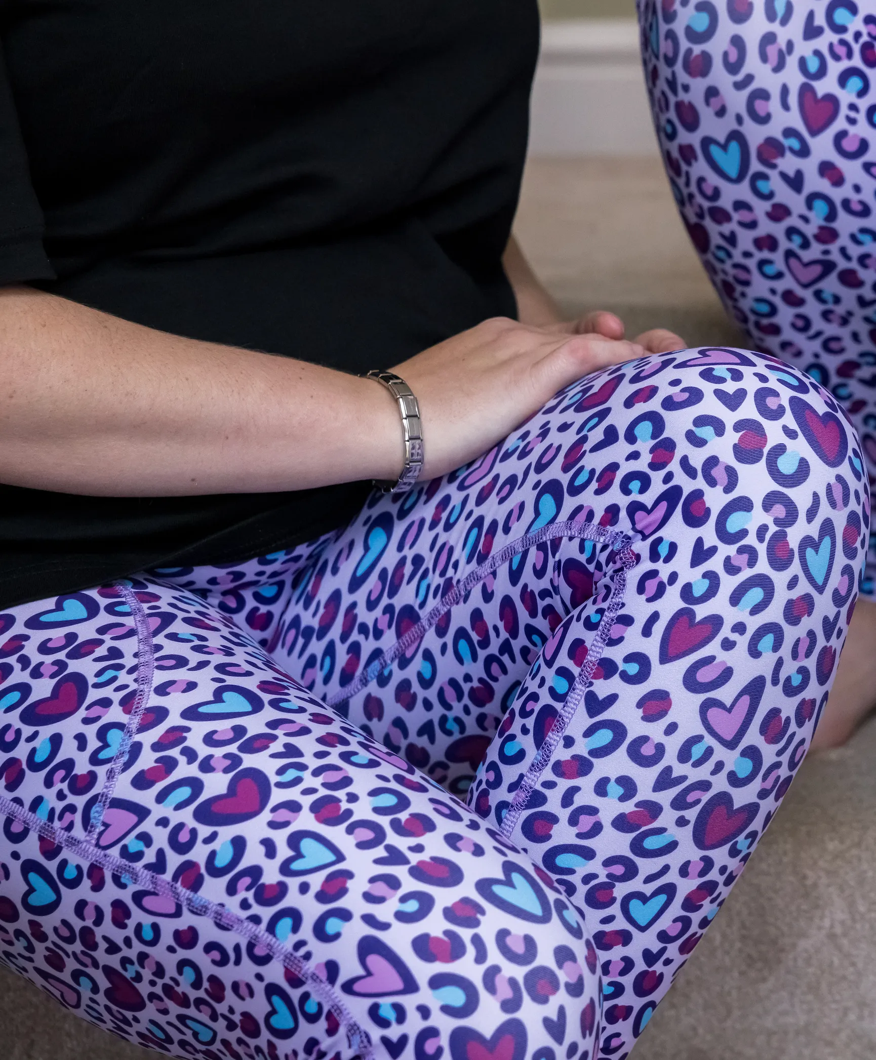 Lilac Candy Leopard Print 2 Pocket Full Leggings