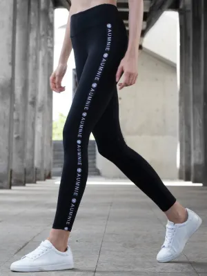 LOGO PANTS, BLACK