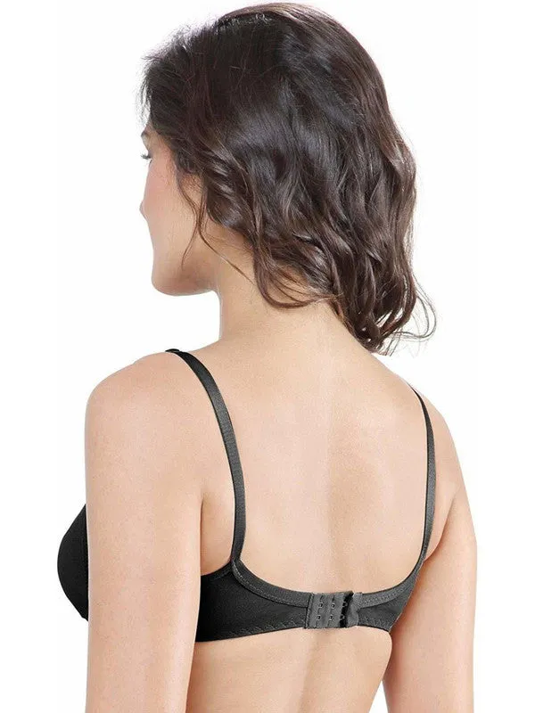 Lovable Black Non Padded Non Wired Full Coverage Bra Plus-Support -Black