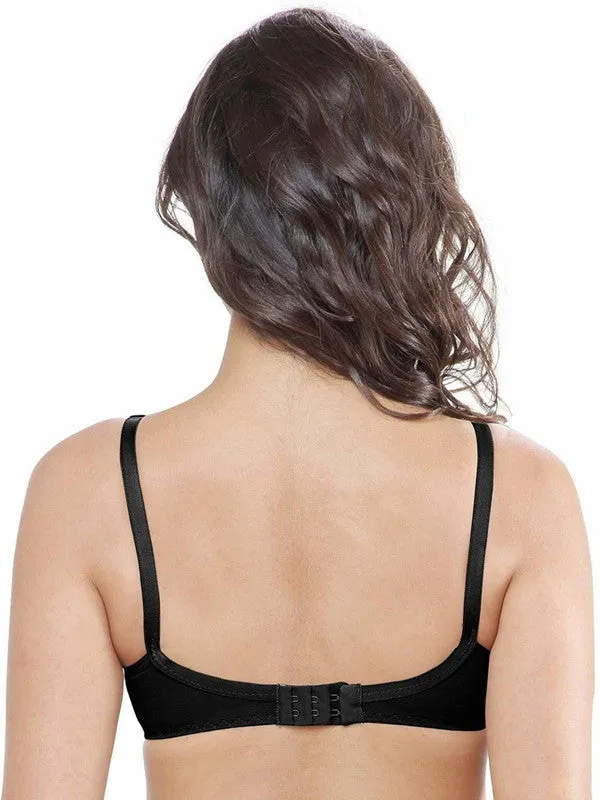 Lovable Black Non Padded Non Wired Full Coverage Bra Plus-Support -Black