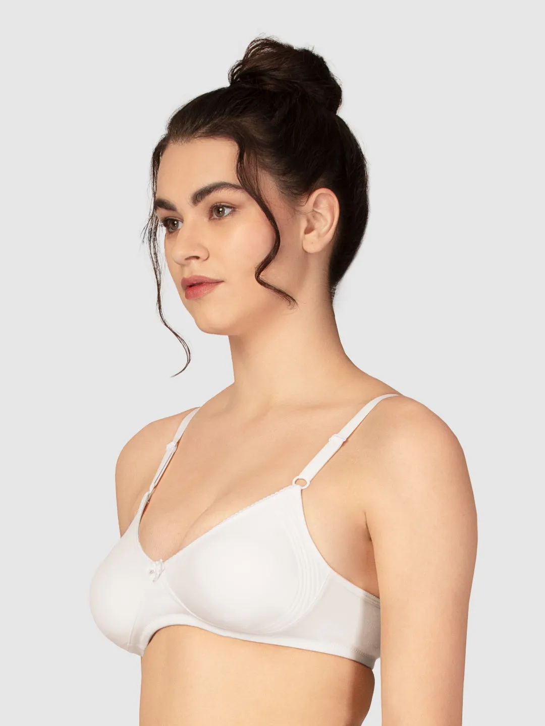 Lovable White Non Padded Non Wired Full Coverage Bra CLASSIC - White