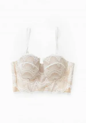 Loveswept Longline Strapless Bra - Fresh White -