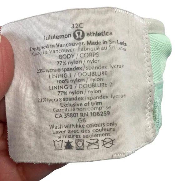 LULULEMON Ta Ta Tamer II SET OF TWO Bra Blue and Teal Size 32C 32D