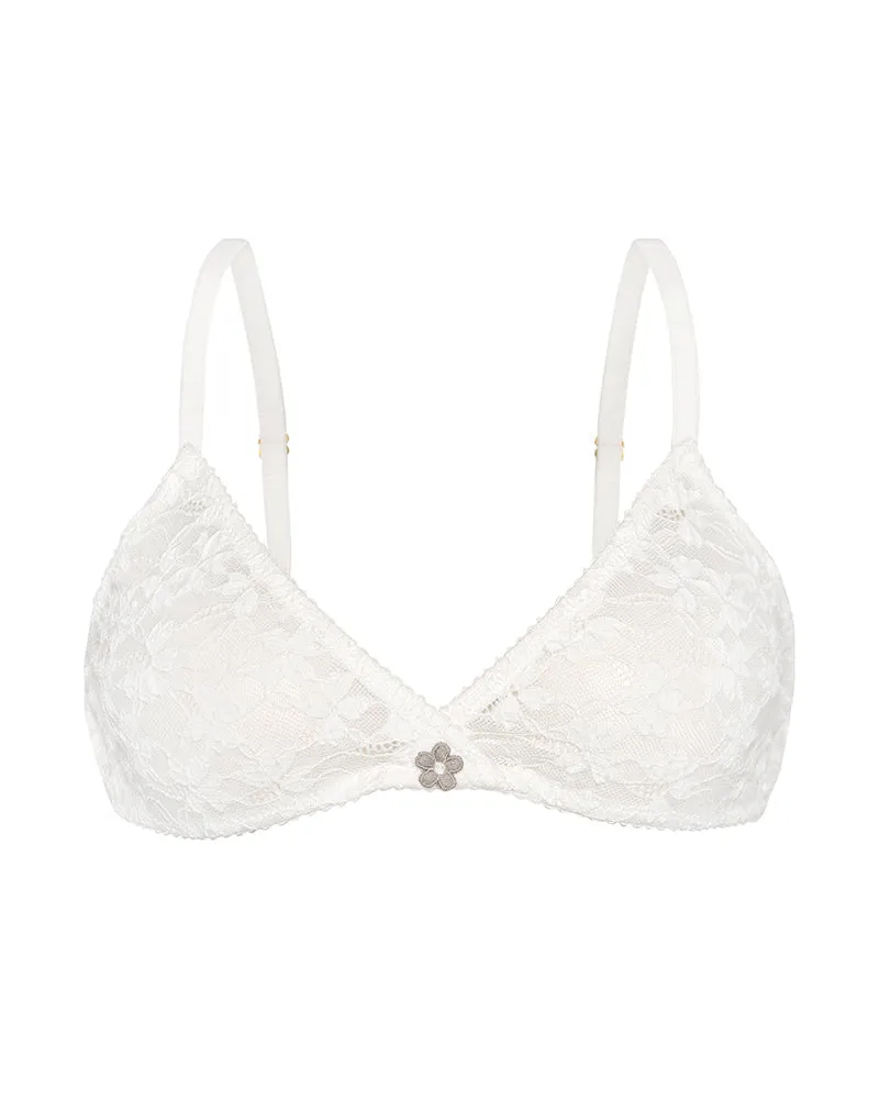 Lunara Bra in Floral Compact Lace Ivory