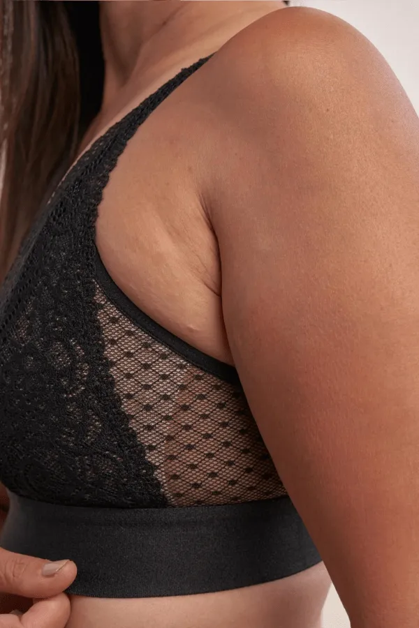 Maggie Lace Bralette - Black