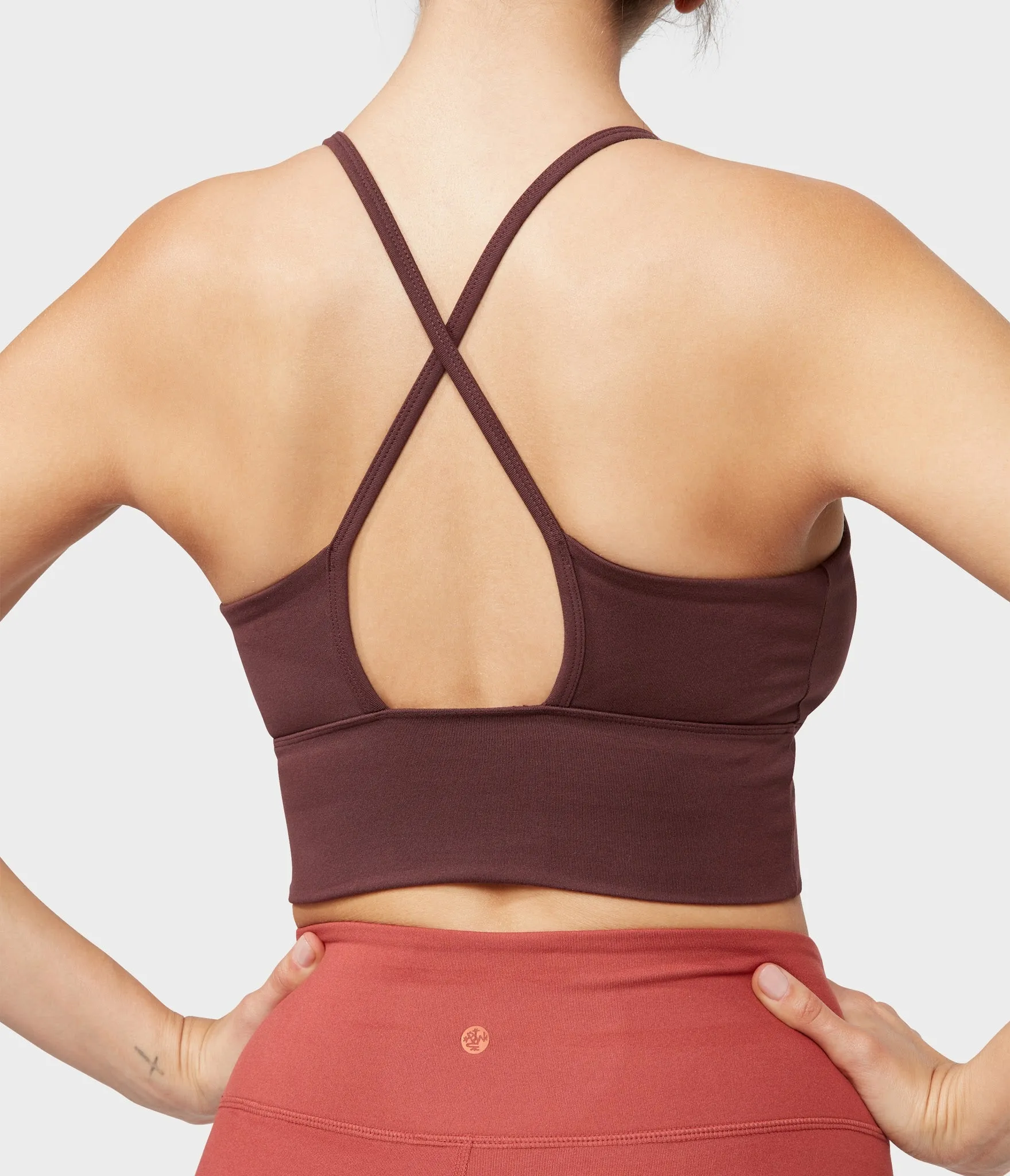 Manduka Apparel - Women's Darted Bra - Dark Chestnut