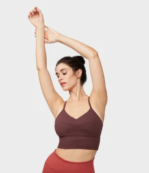 Manduka Apparel - Women's Darted Bra - Dark Chestnut