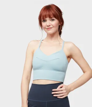 Manduka Apparel - Women's Darted Bra - Stone Blue