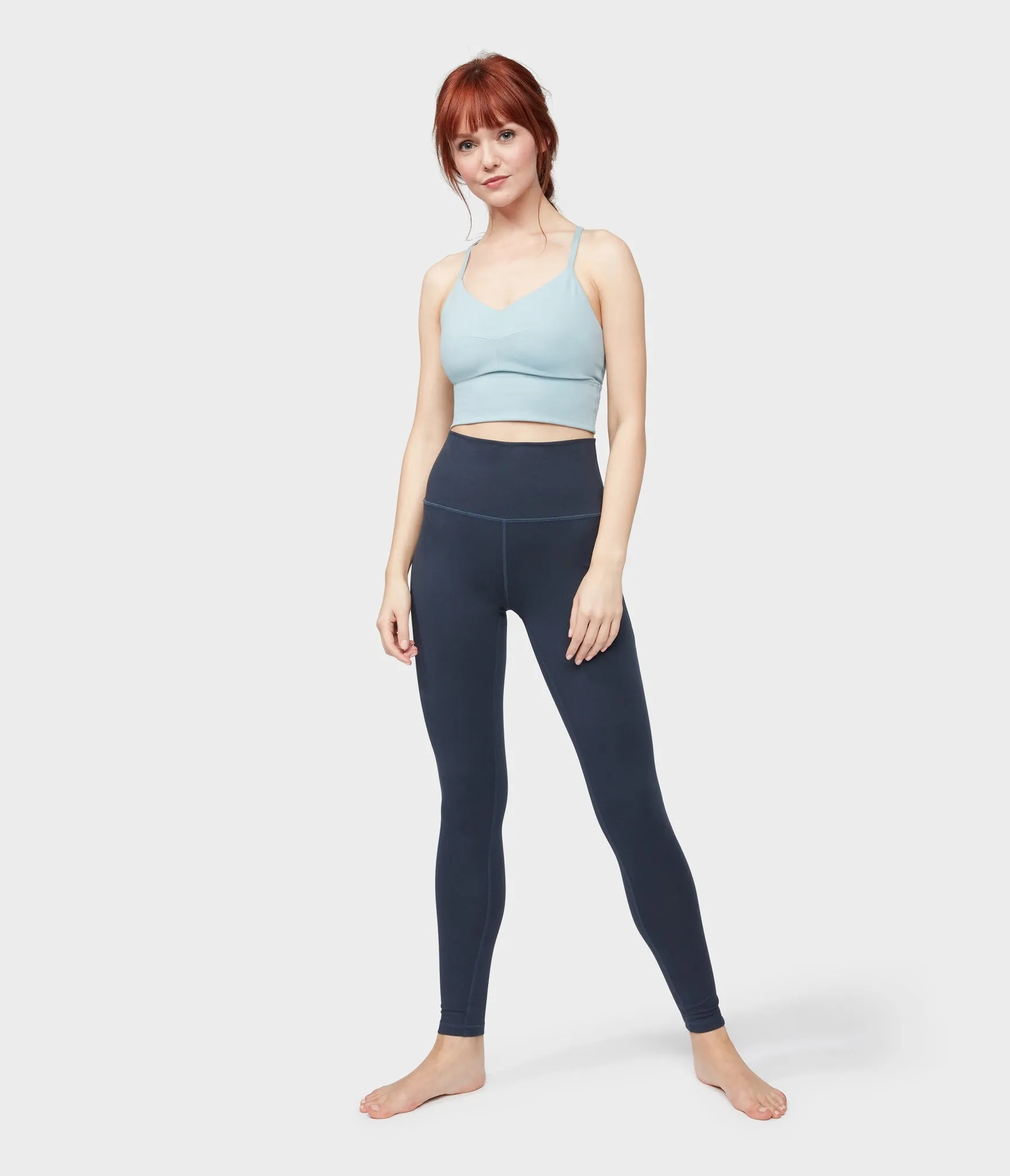 Manduka Apparel - Women's Darted Bra - Stone Blue