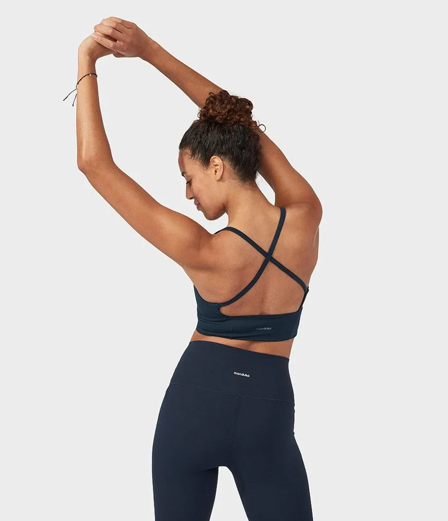 Manduka Apparel - Women's Essence Bra - Dark Sapphire