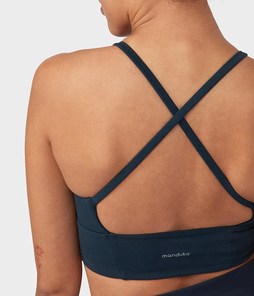 Manduka Apparel - Women's Essence Bra - Dark Sapphire