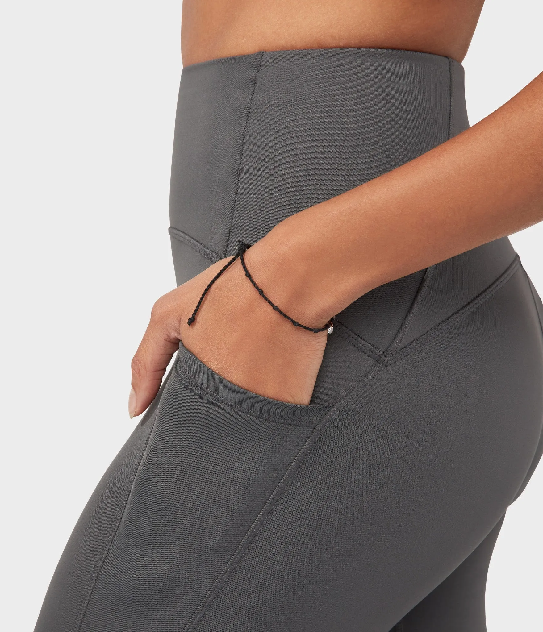 Manduka Apparel - Women's PRO Legging - High Rise 7/8 W/Pocket - New Grey