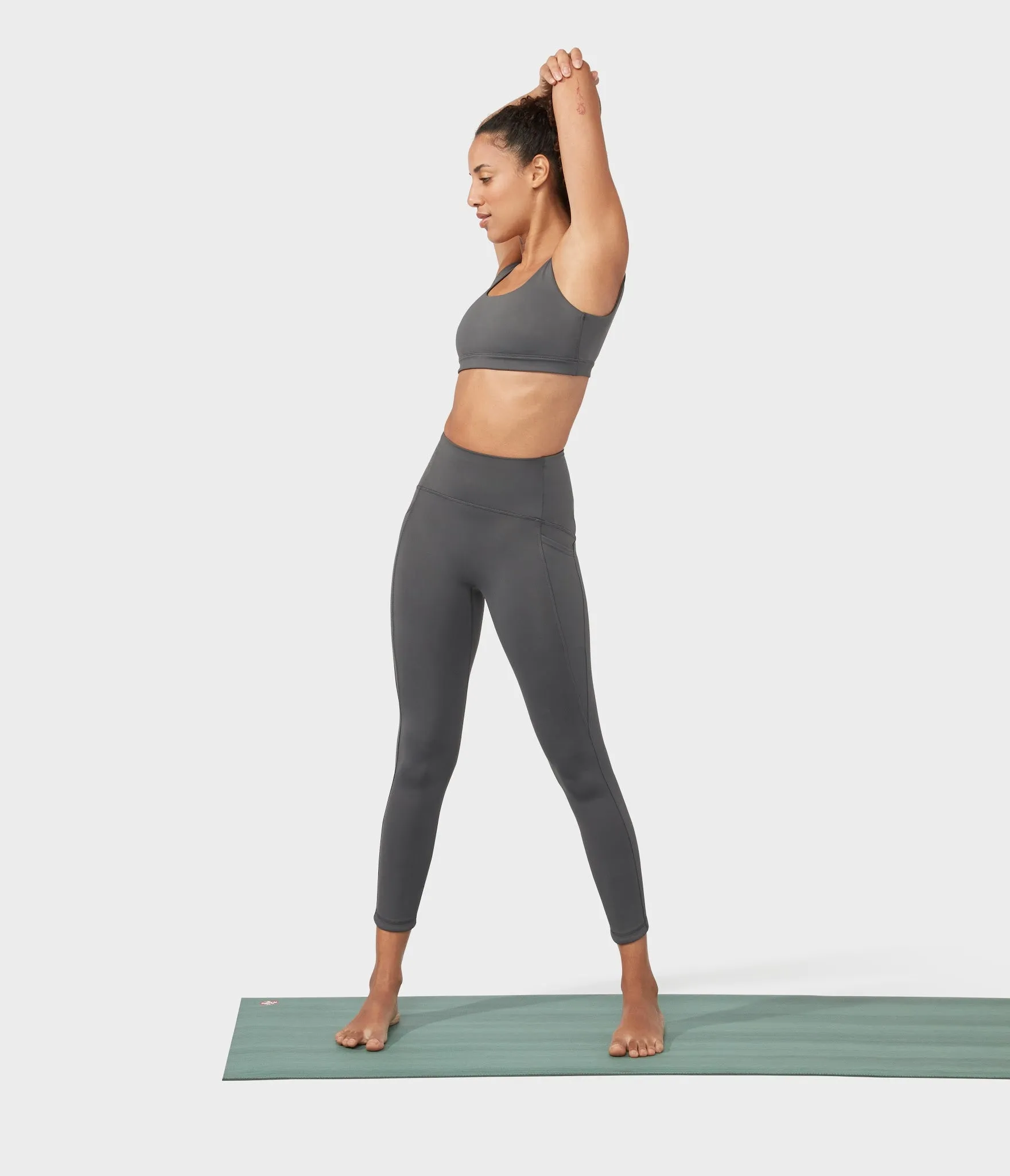 Manduka Apparel - Women's PRO Legging - High Rise 7/8 W/Pocket - New Grey