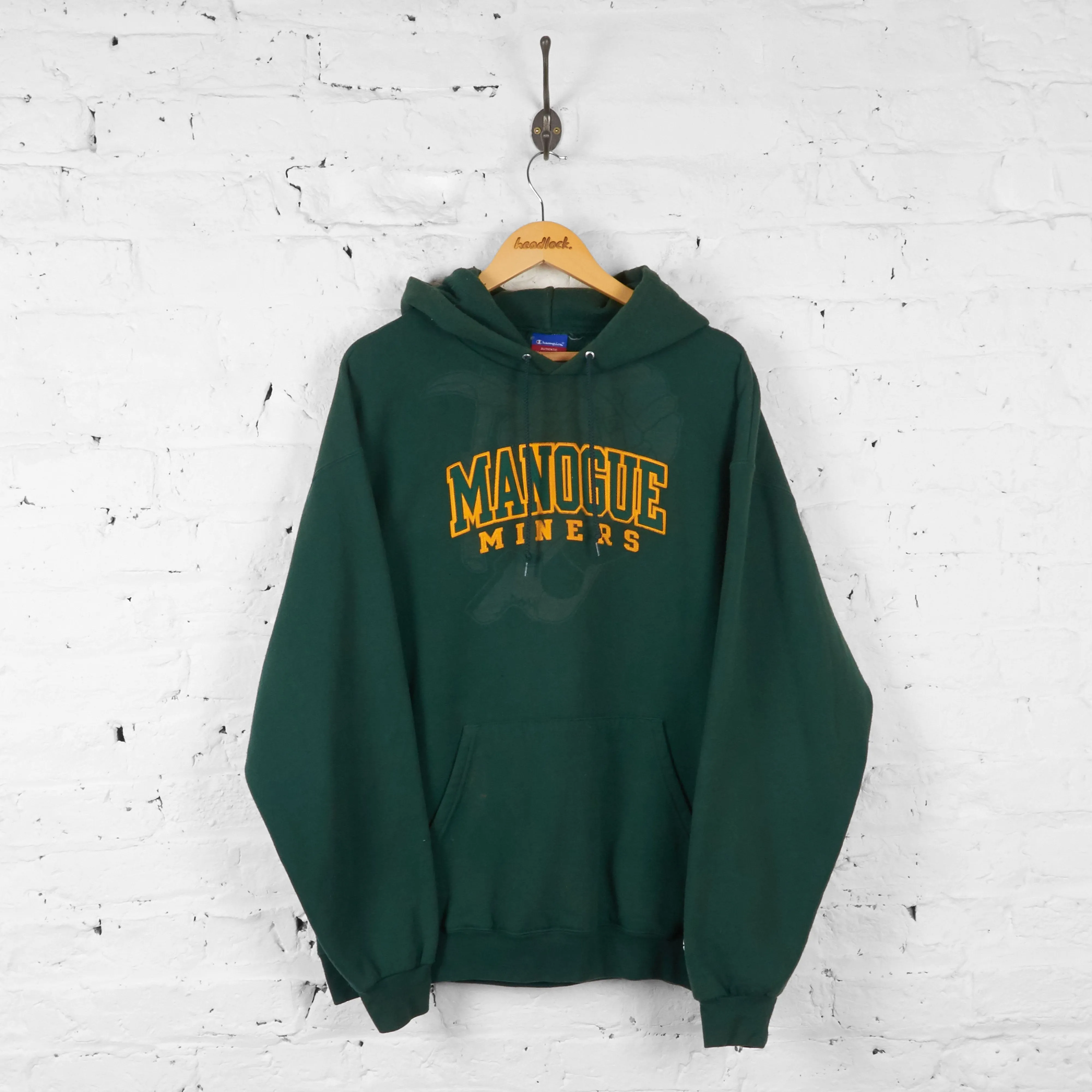 Manogue Miners Champion Hoodie - Green - XL