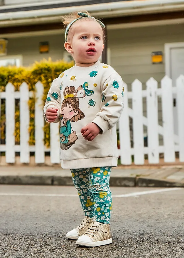 Mayoral Baby Girl Legging Set With Matching Hairband