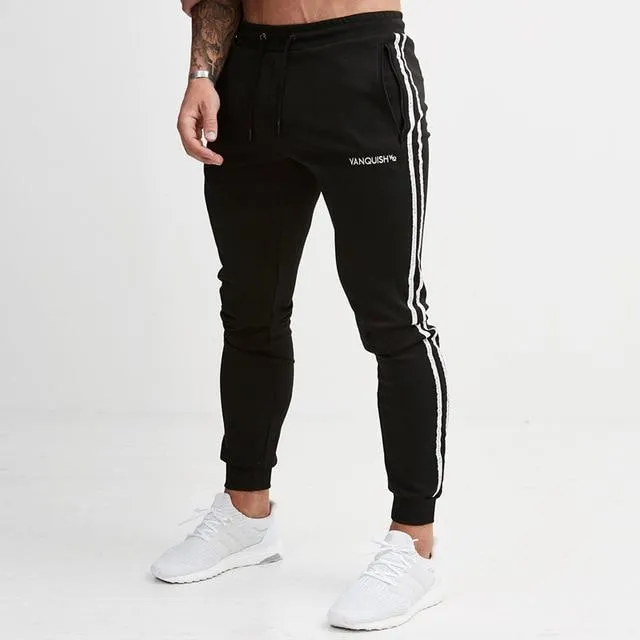 Men Slim Drawstring Cotton Sweatpants Gyms Fitness Trousers Man Jogger Workout Casual Fashion Pant Brand Pencil Pants Sportswear
