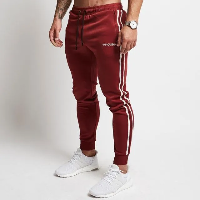 Men Slim Drawstring Cotton Sweatpants Gyms Fitness Trousers Man Jogger Workout Casual Fashion Pant Brand Pencil Pants Sportswear