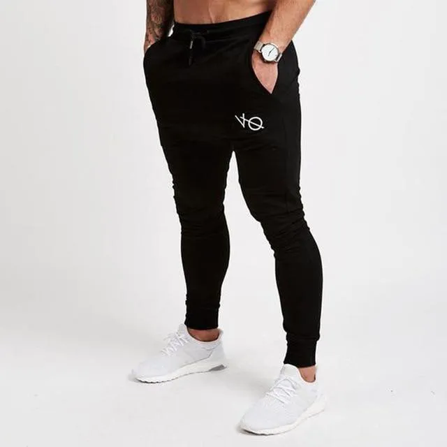 Men Slim Drawstring Cotton Sweatpants Gyms Fitness Trousers Man Jogger Workout Casual Fashion Pant Brand Pencil Pants Sportswear