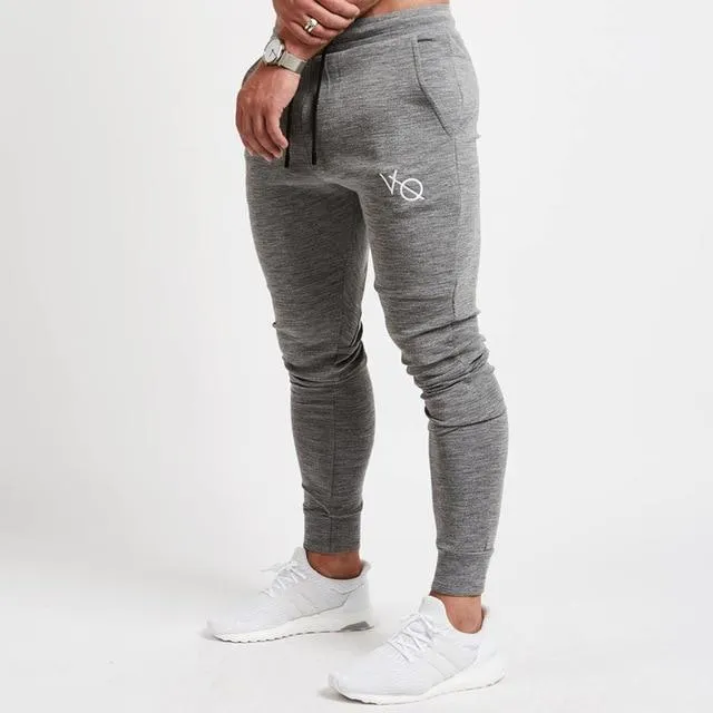 Men Slim Drawstring Cotton Sweatpants Gyms Fitness Trousers Man Jogger Workout Casual Fashion Pant Brand Pencil Pants Sportswear