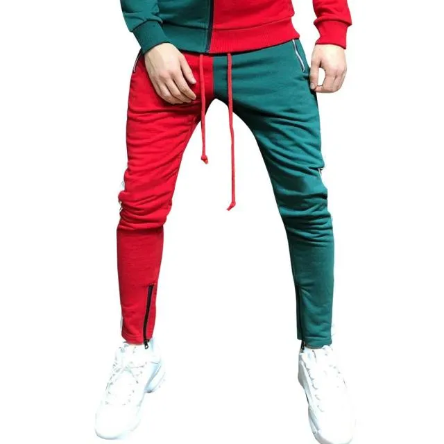 Men Sports Hoodie Tracksuit Set