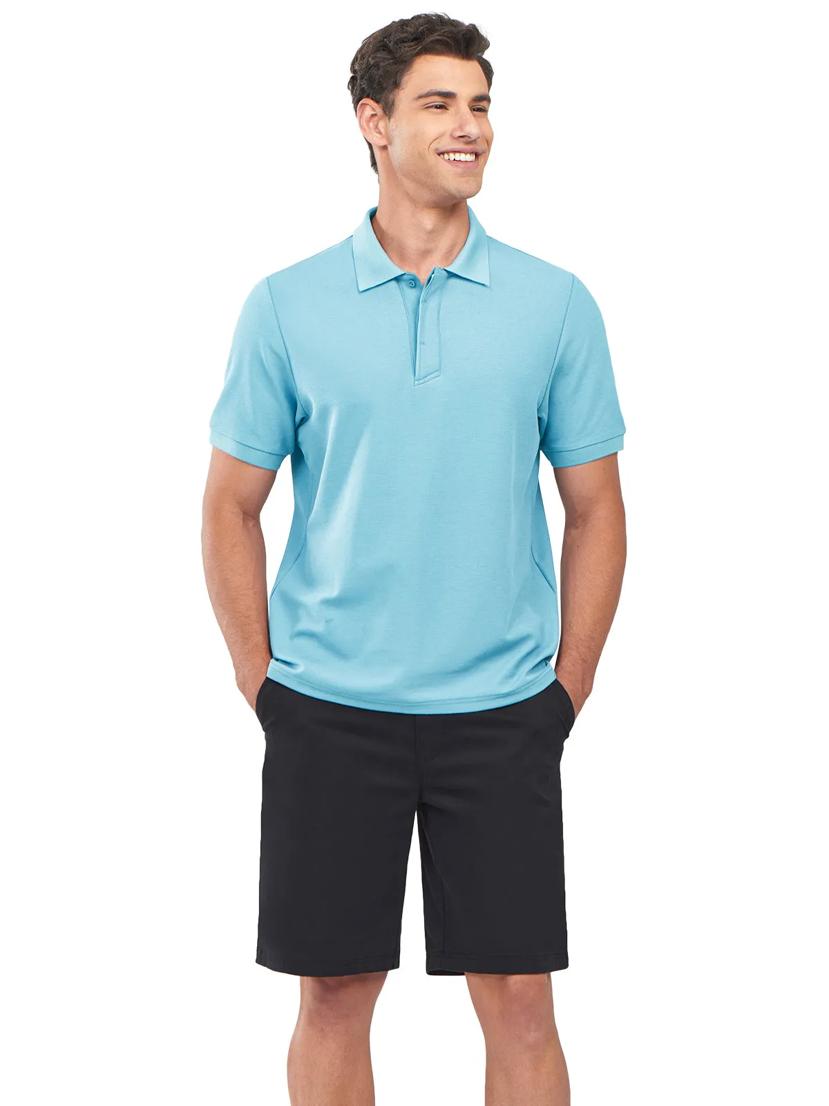 Men's Cotton Tennis Polo Shirts Golf Pickleball Casual Knitted T-Shirt