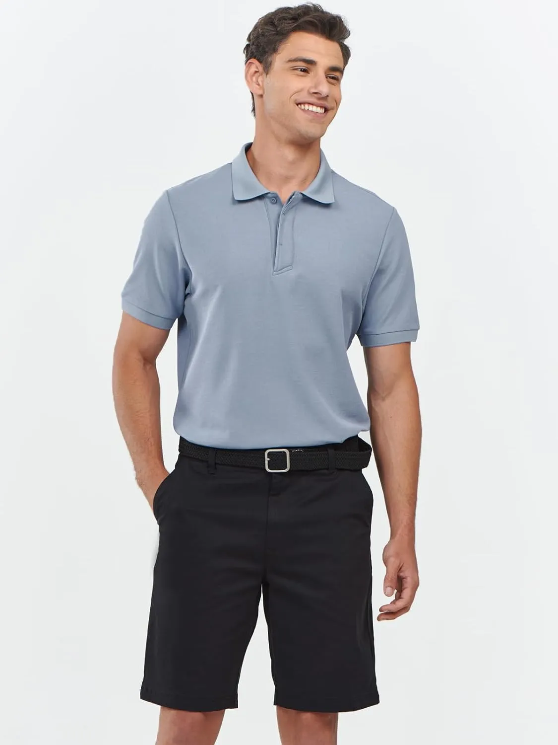 Men's Cotton Tennis Polo Shirts Golf Pickleball Casual Knitted T-Shirt