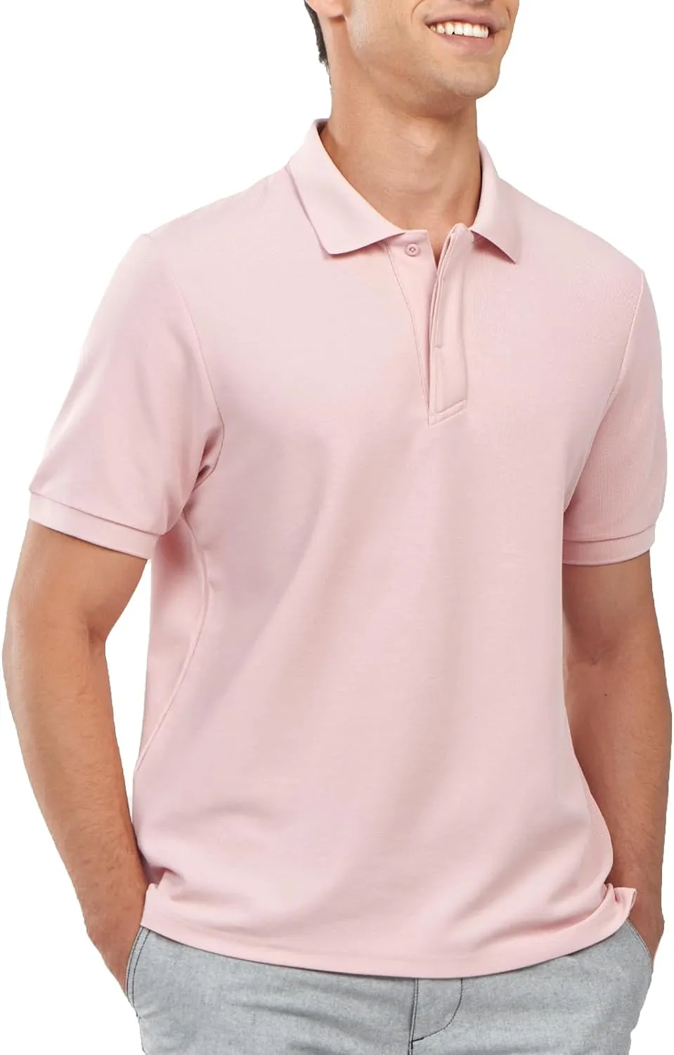 Men's Cotton Tennis Polo Shirts Golf Pickleball Casual Knitted T-Shirt