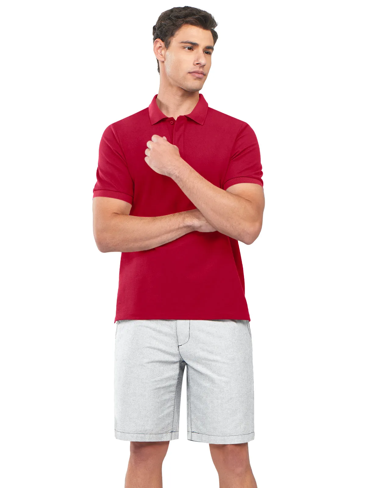 Men's Cotton Tennis Polo Shirts Golf Pickleball Casual Knitted T-Shirt