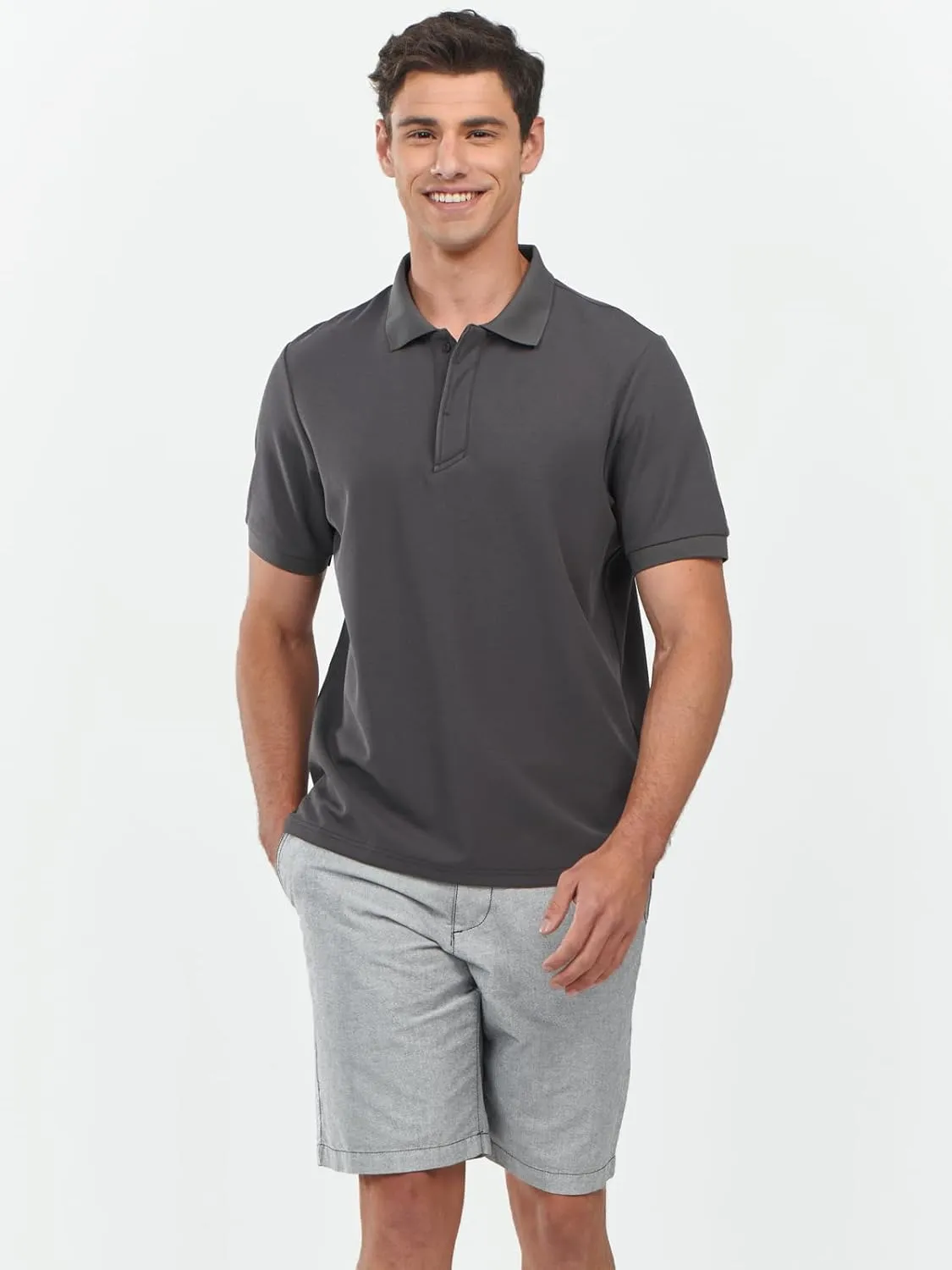 Men's Cotton Tennis Polo Shirts Golf Pickleball Casual Knitted T-Shirt