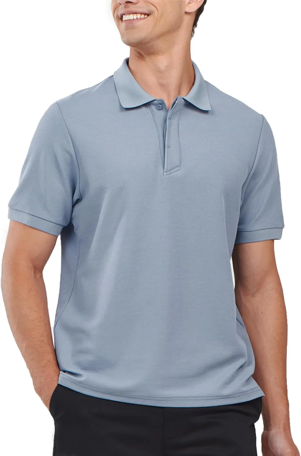 Men's Cotton Tennis Polo Shirts Golf Pickleball Casual Knitted T-Shirt