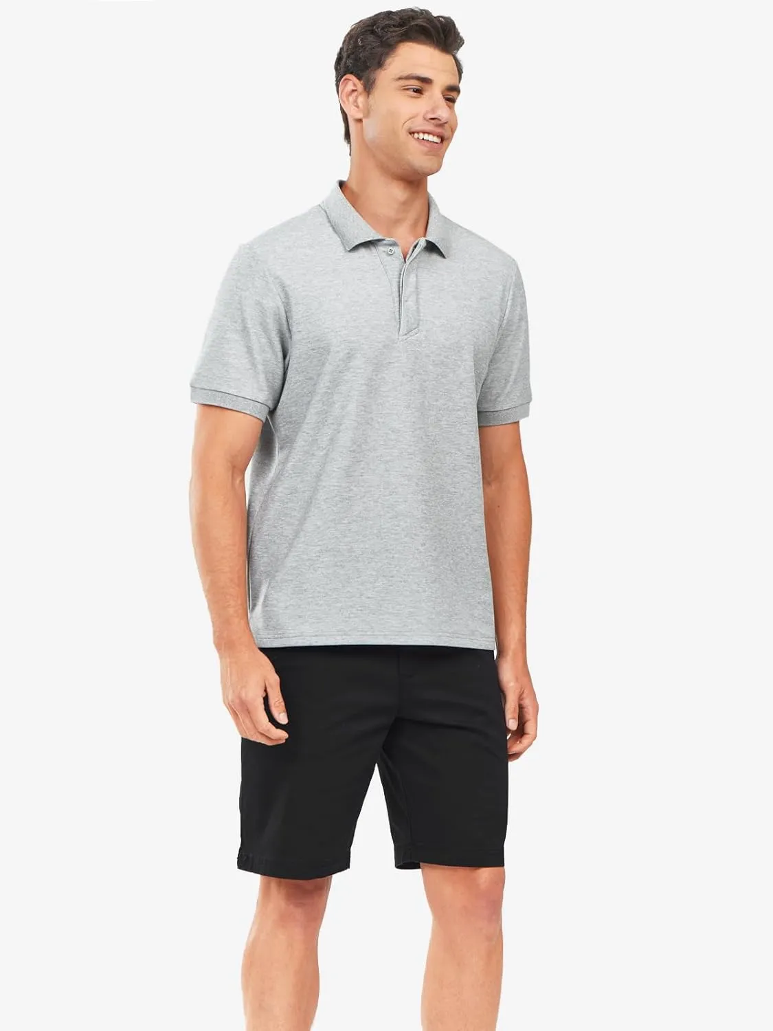 Men's Cotton Tennis Polo Shirts Golf Pickleball Casual Knitted T-Shirt