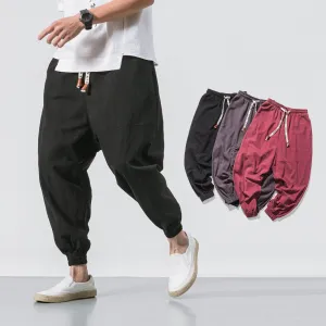 Men's Gym Pants - Hip Hop, Drawstring & Tapered Fit