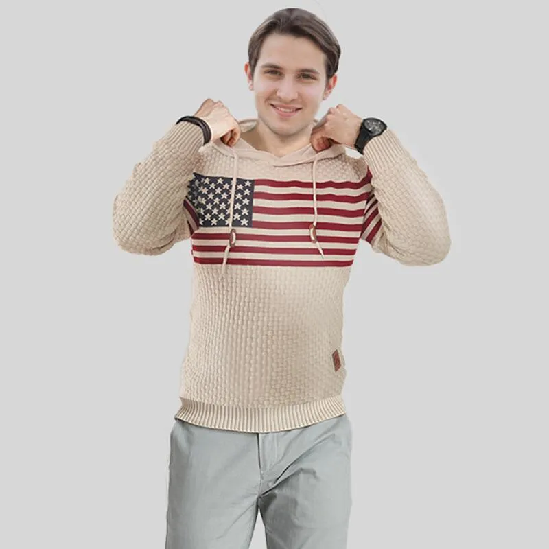 Mens Hooded Sweatshirt Casual Long Sleeve Drawstring Waffle Knit Pullover Hoodies G710