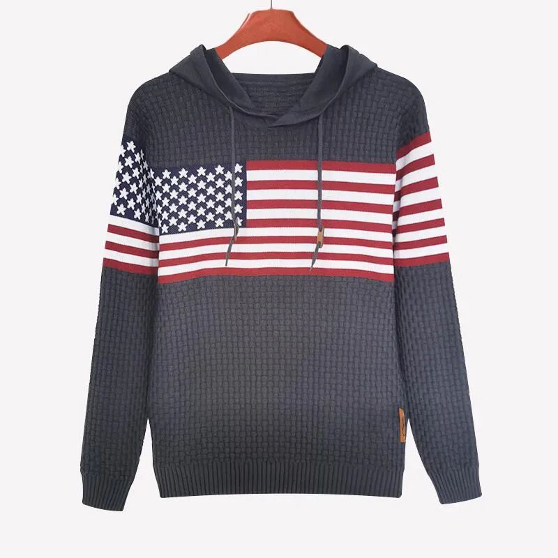 Mens Hooded Sweatshirt Casual Long Sleeve Drawstring Waffle Knit Pullover Hoodies G710